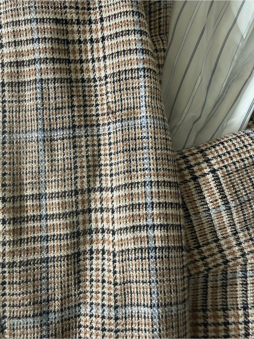 Veronica Beard Tan Plaid Single-Button Blazer - Picture 5 of 5